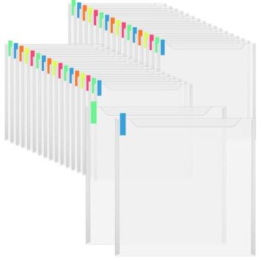 Imagem de Organizador de papel para scrapbook com 36 peças, transparente, organizador de papel para scrapbook com 100 peças, fixações, cartolina (12,6 x 13 polegadas)