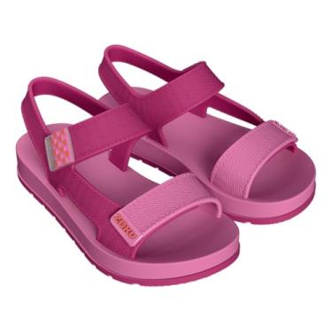 Imagem de Sandália Papete Infantil Menina Zaxy Lucky Rosa Ou Preta e Rosa Confortável com Fechamento em Velcro (Rosa, BR, Criança de 4 a 8 anos, Numérico, 30)
