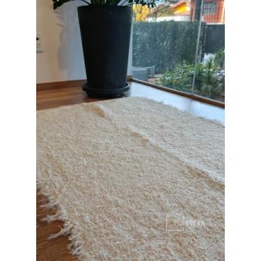 Imagem de Casa Coeva - Tapete Algodão Cru Peludo Beira Cama 080 x 200 sem franja