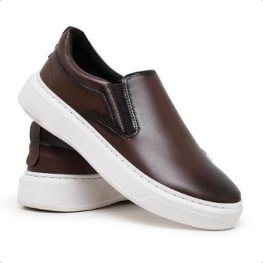 Imagem de Slip On Tênis Casual Masculino Sapatenis Iate Sem Cadarço Confortável-Masculino