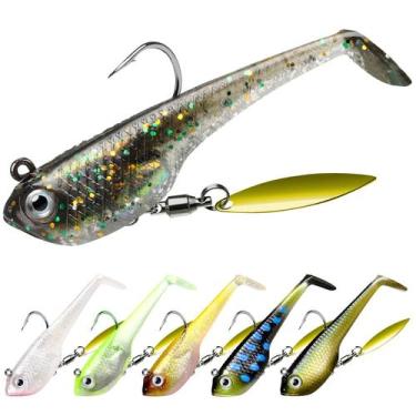 Imagem de Iscas de pesca TRUSCEND Paddle Tail Spinner Iscas para robalo