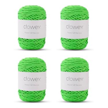 Imagem de Clowex Cordão de macramê macio de poliéster 2,5-3 mm, 4 novelos x 190 jardas x 1/9 inc corda de poliéster turco, fio de macramê trançado para artesanato DIY, gancho de plantas, pendurar na parede