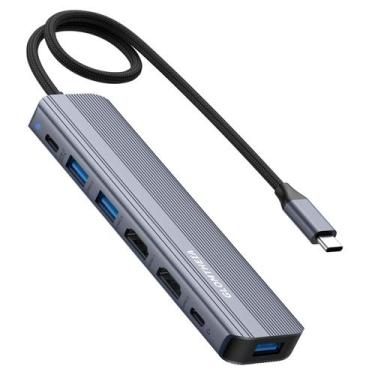 Imagem de Estação de ancoragem USB C Hub com monitor duplo 4K 60 Hz 100 W PD - G