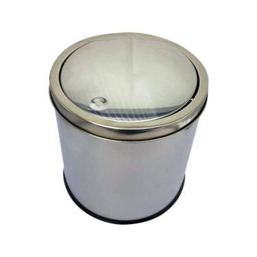 Imagem de Lixeira Abertura Basculante Multiuso De Aço Inox 05 Litros