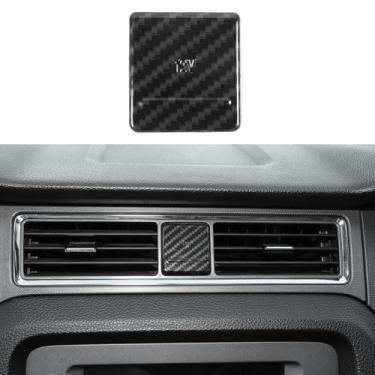 Imagem de CheroCar Capa de acabamento de isqueiro de fibra de carbono adequada para Ford Mustang 2010-2014 capa de acendedor de cigarro moldura acessórios interiores de carro