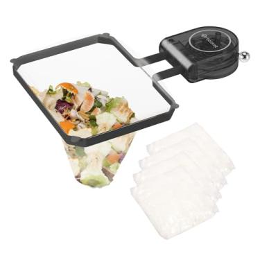 Imagem de Cesto de filtro de ralo de pia, coador de pia de canto com ventosa, cesto de drenagem suspenso para pia que economiza espaço, filtro coletor de alimentos prático com 200 sacos de filtro para cozinha