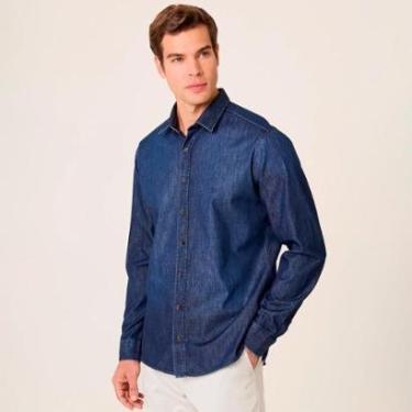Imagem de Camisa Jeans Dudalina Slim Masculino-Masculino