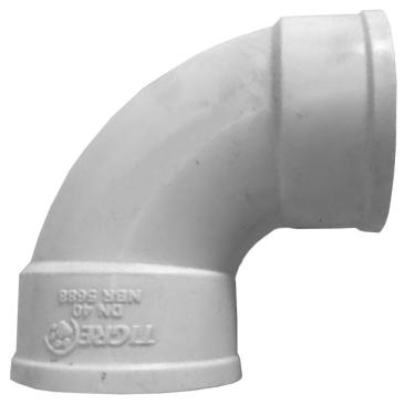 Imagem de Curva Esgoto Secundario Curta 40mm 90 Graus - 27410405 - TIGRE
