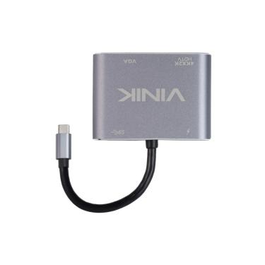 Imagem de Adaptador Type C 4-em-1 Para Hdmi Vga Pd E Usb 3.0 Vinik - At41vn