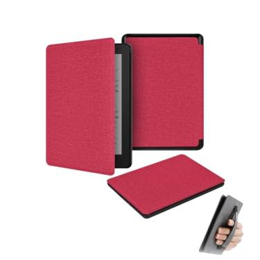 Imagem de GUKSRASO Capa para 6.8" Kindle Paperwhite 11ª Geração/Signature Edition (Modelo: M2L3EK/M2L4EK) - Capa para E-Book com Textura de Tecido e Alça de Mão (2021)