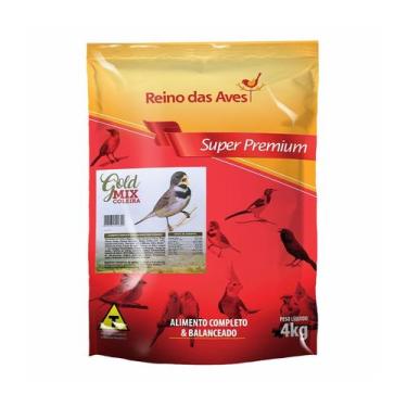 Imagem de Ração Reino das Aves Gold Mix Coleira para Pássaros - 4kg