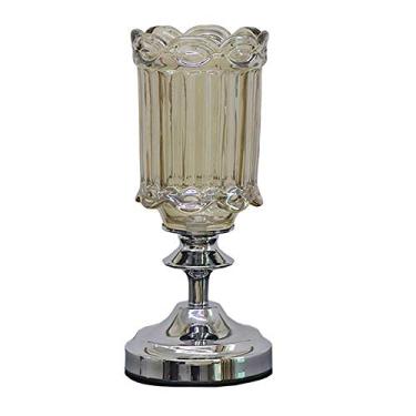 Imagem de CUTPOIY Vasos de flores grandes de vidro estilo europeu para sala de estar, sala de jantar, mesa de centro de mesa, quarto, escritório, hotel, decoração de casa, vaso decorativo alto pintado à mão