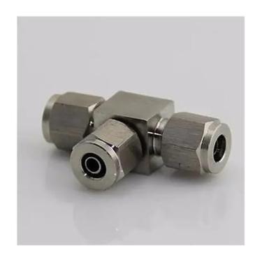 Imagem de WWECCQIJ Qiuck Fit Mangueira O.DxI.D 8x5mm Equal Tee 3 Ways 304 Aço Inoxidável Hex Junta Rápida Conexão Rápida Conector Rápido