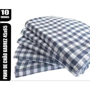 Imagem de Pano de chão xadrez saco extra grande - kit com 10 peças - Brilhalimp