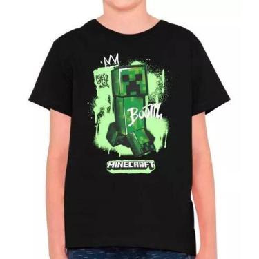 Imagem de Camisa Minecraft Jogo Filme Gamer Infantil E Masculina M6 100% Algodão