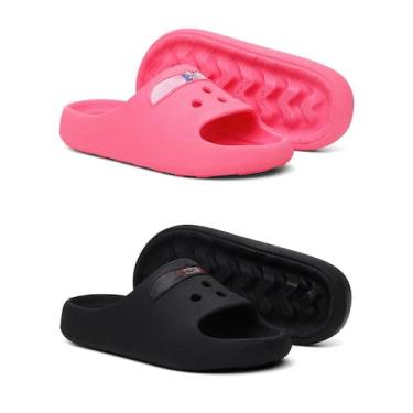 Imagem de Kit 2 Chinelo Slide Infantil Papete Confortavel Personagem Desenho Ani