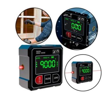 Imagem de Inclinômetro Digital com Laser Medidor de Nível Angulos Base Bomvink M