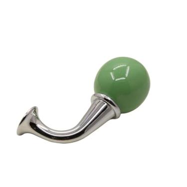 Imagem de Puxador de armário de cerâmica de liga de móveis maçaneta colorida para armário (verde)