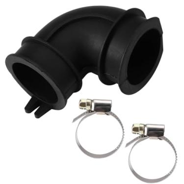 Imagem de WD24X33918 Mangueira de cotovelo para lava-louças e kit de 2 braçadeiras, acessórios de peças de reposição para manutenção de reparo