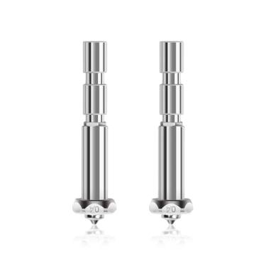 Imagem de IdeaFormer-3D Conjunto de 2 bicos de 0,4 mm para Kobra 3 Max, bicos integrados com ponta de aço endurecido, bico extrusor de troca rápida para cabeçote de impressão Anycubic Kobra 3 Max Combo