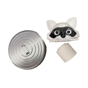 Imagem de Bothyi Porta-papel Higiênico em Formato de Guaxinim, Dispensador de Papel Higiênico, Suporte para Rolo de Papel Higiênico Fácil de Instalar, Suporte para Rol, Branco, Tamanho real