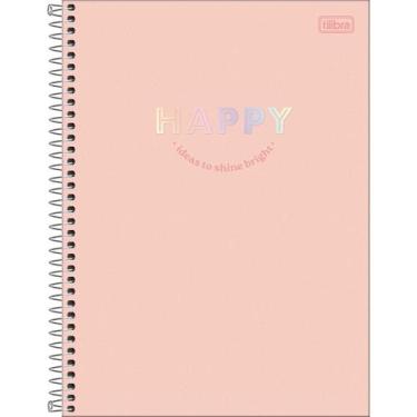 Imagem de Caderno Espiral Capa Dura Universitário Connect 10 Matérias Happy 160 