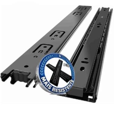 Imagem de 2 (1 Par) Corrediças Trilho Telescópico 30cm Gaveta Móvel - Facil Nego