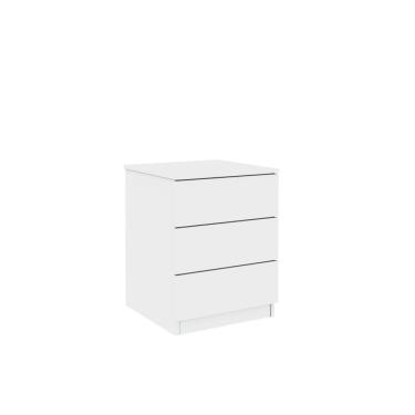 Imagem de Mesa De Cabeceira 3 Gavetas Veronna Tcil Móveis Cor:branco