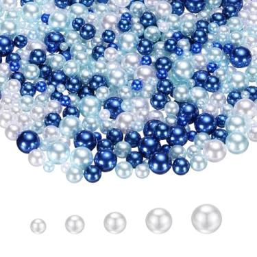 Imagem de PATIKIL 1000 peças de pérolas sem orifícios, 3 mm, 4 mm, 5 mm, 6 mm, 8 mm, mini pérola sintética redonda para arte, artesanato, fabricação de joias, enchimento de vaso de unhas, festa de casamento