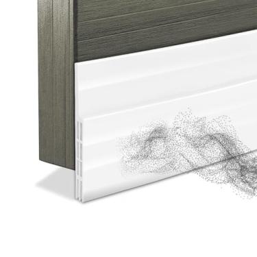 Imagem de 1 pacote de rolha de porta branca, à prova de som e à prova de intempéries, isolamento ajustável para bloqueio de ar frio