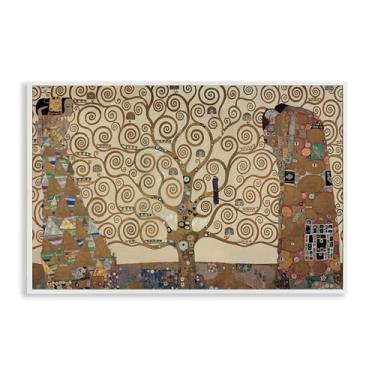 Imagem de Stupell Industries A árvore da vida Klimt arte giclée emoldurada preta, design por Gustav Klimt, 12 x 18