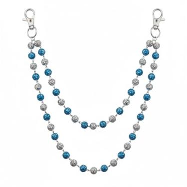 Imagem de YUEFUDU Corrente de bolsa, corrente para calças, Branco e azul., General