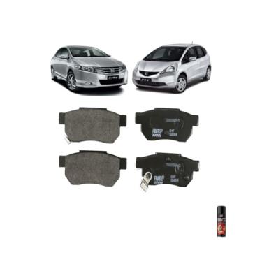 Imagem de Kit Pastilha Freio Honda City 1.5 09> e Fit 13/14 Traseira + Orbi Anti Chios 200ml