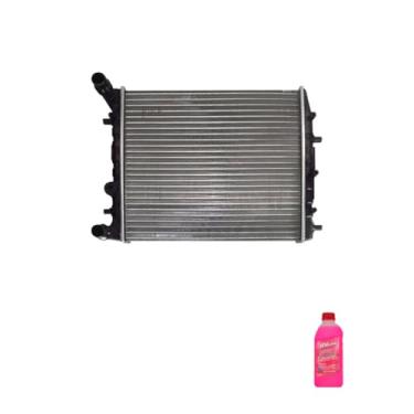 Imagem de Kit Radiador VW Fox Polo 2003 a 2005 + Aditivo Radiador Visconde Rosa Pronto Uso