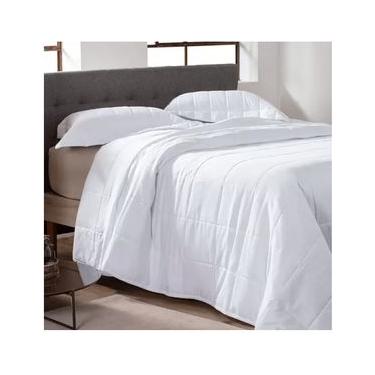 Imagem de Cobre Leito Satinée King Square Branco 300 Fios - Kacyumara King