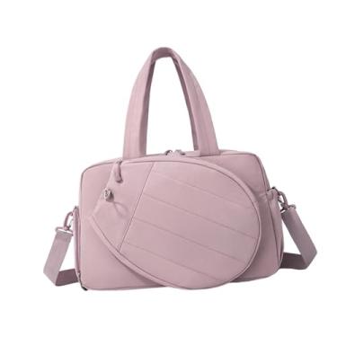 Imagem de Vaveren Bolsa para raquete de tênis, estilo mala esportiva, para homens e mulheres, ideal para viagens curtas, com alças de ombro e de mão compartimento para, Rosa