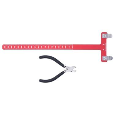 Imagem de Cryfokt Alicate de Pontos de Encaixe para Corda de Conjunto de Régua T Leve e Durável para Fácil Instalação e Ajuste da da Corda do para Iniciantes e Arqueiros Experientes