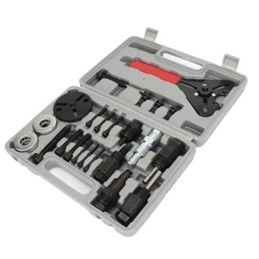 Imagem de Ymiko Conjunto de Ferramentas de Remoção de Cubo de Embreagem de Compressor CA Automotivo de 23 Peças, Compatível Com Modelos 510 508 507, Kit de Reparo de Liga de Aço para Serviço A/C