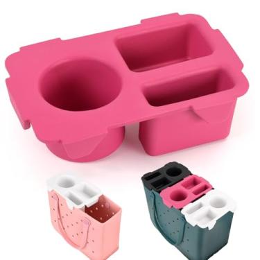 Imagem de Suporte de copo de EVA para bolsa Bogg grande e média – Serve para Stanley 30/1,134 g, bandeja de praia, divisória e organizador de acessórios, Vermelho rosa, XL