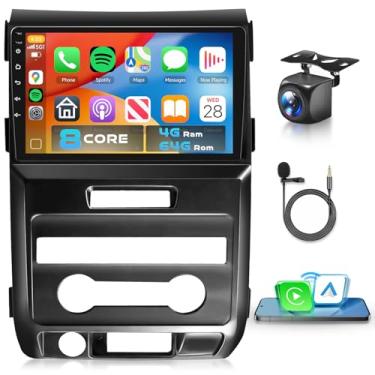 Imagem de 5/6GhzWiFi Android 13 para Ford F150 F-150 2008-2014 rádio estéreo para carro com tela sensível ao toque IPS de 22.9 cm 1280 x 720P / Carplay sem fio/Android Auto/Bluetooth 5.1/DSP Hires/GPS/Canbus