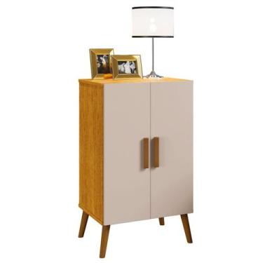 Imagem de Armário Multiuso Sapateira Pés Retrô 2 Portas Carly Naturale/Off White
