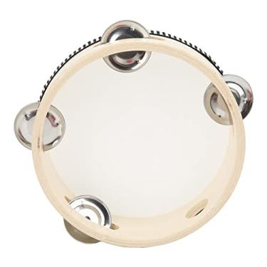 Imagem de SPYMINNPOO Tambor de Pandeiro de Madeira Portátil para Crianças Tambor de Brinquedo de Poliéster Leve para Crianças Com Inclinação Musical