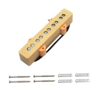 Imagem de KiBcsLic Captador de baixo, acessório para instrumento musical, portátil, profissional, fácil de instalar, leve e, pré-amplificador, captador e, Amarelo, Ponte