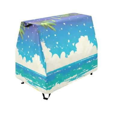 Imagem de Qilmy Beach Starry Kids Water Table Cover, Duty Waterproof Patio Table Covers for Outdoor Toddler Splash Tables, UV Resistant & Dustproof Play Table Protector, Cover Only