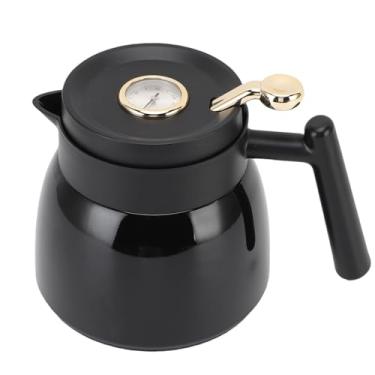 Imagem de Tnfeeon Bule de chá Térmico 880ml Isolado Com Display de Temperatura, Bule de café de Aço Inoxidável Com Filtro Fino para Dispensador de água de chá Gelado Quente (Preta)