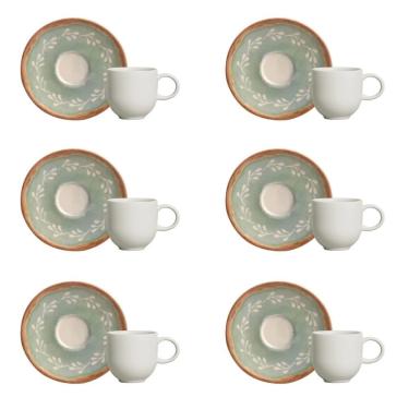 Imagem de Conjunto De Xícara De Cafezinho Com Pires 06 Peças Coup New Mediterrâneo Porto Brasil