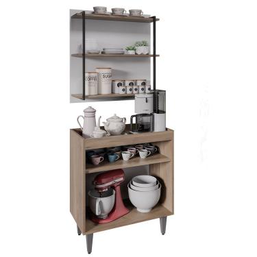 Imagem de Painel Organizador 3 Prateleiras Clara - Ssx Multicoisas Freijó - Branco