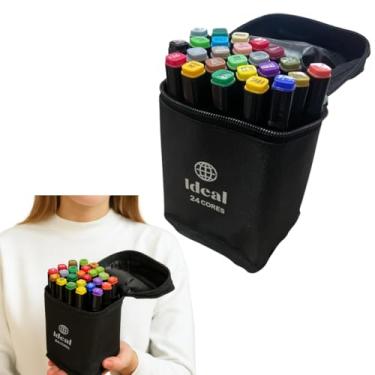 Imagem de Estojo com 24 Canetas Hidrográficas de Colorir