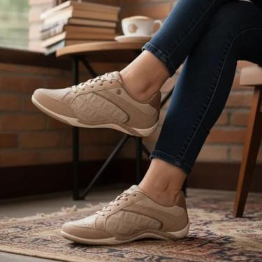 Imagem de tenis feminino kolosh casual marrom claro pewter