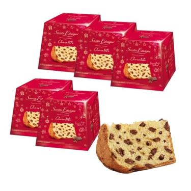 Imagem de 5 Panetone Premium com Gotas de Chocolate 400g Santa Edwiges